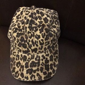 Leopard print baseball hat